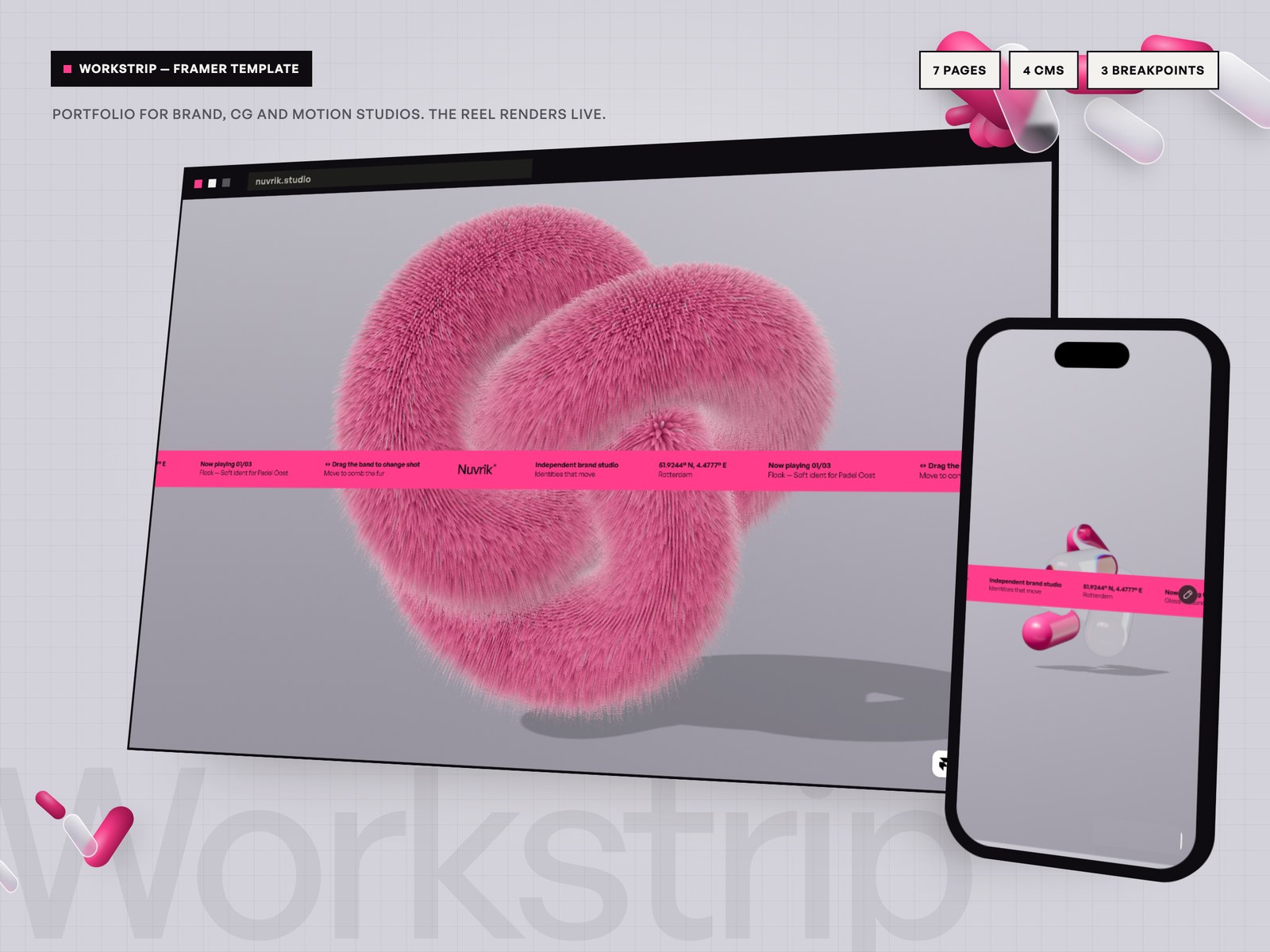 Workstrip template, view 1